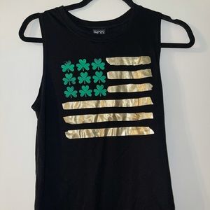 St. Patricks Day Flag Black Tank Top